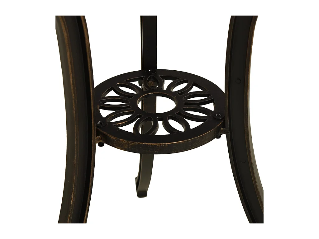 Lysve  Table de jardin Bronze 62x62x65 cm Aluminium coulé