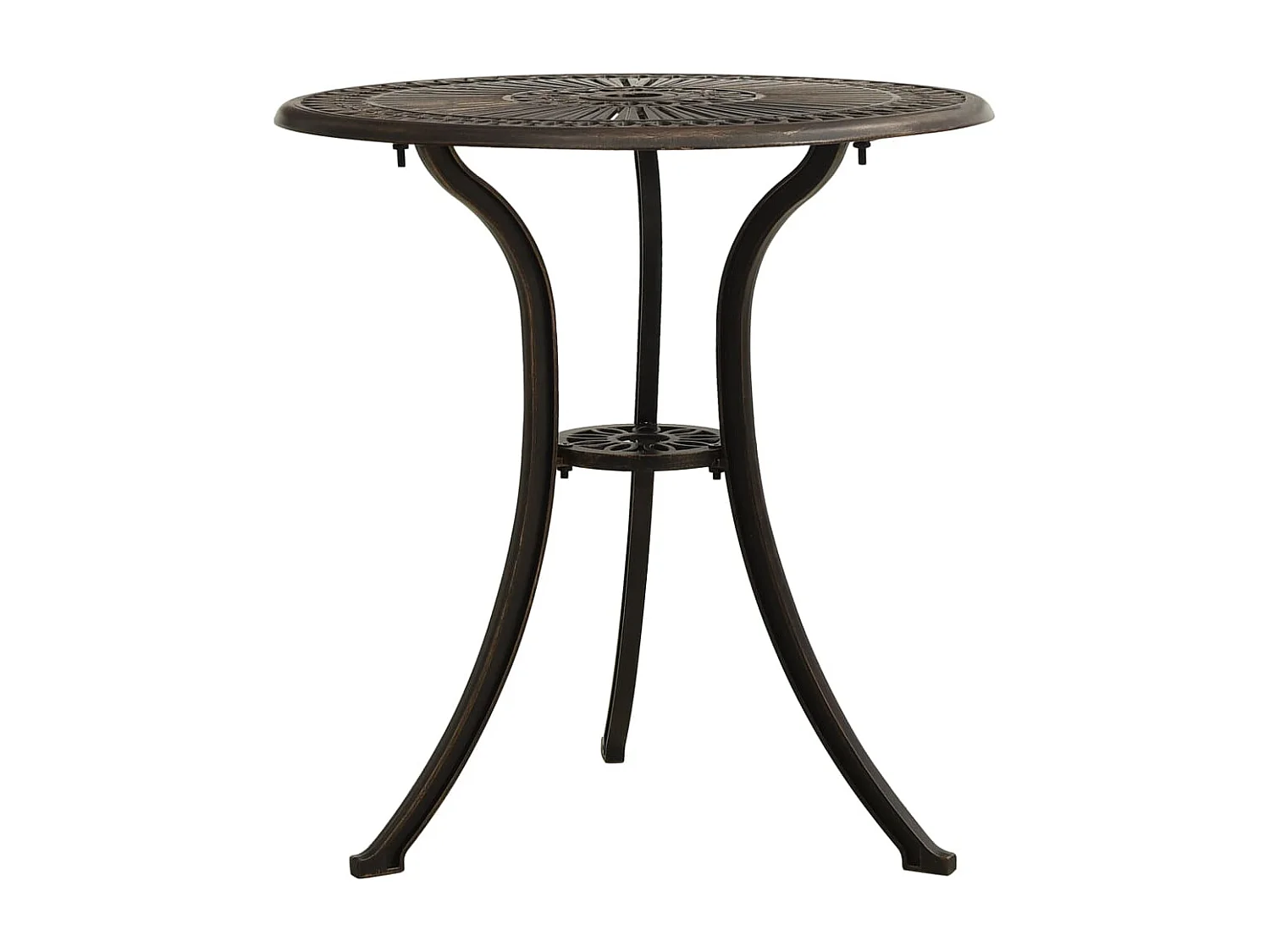 Lysve  Table de jardin Bronze 62x62x65 cm Aluminium coulé