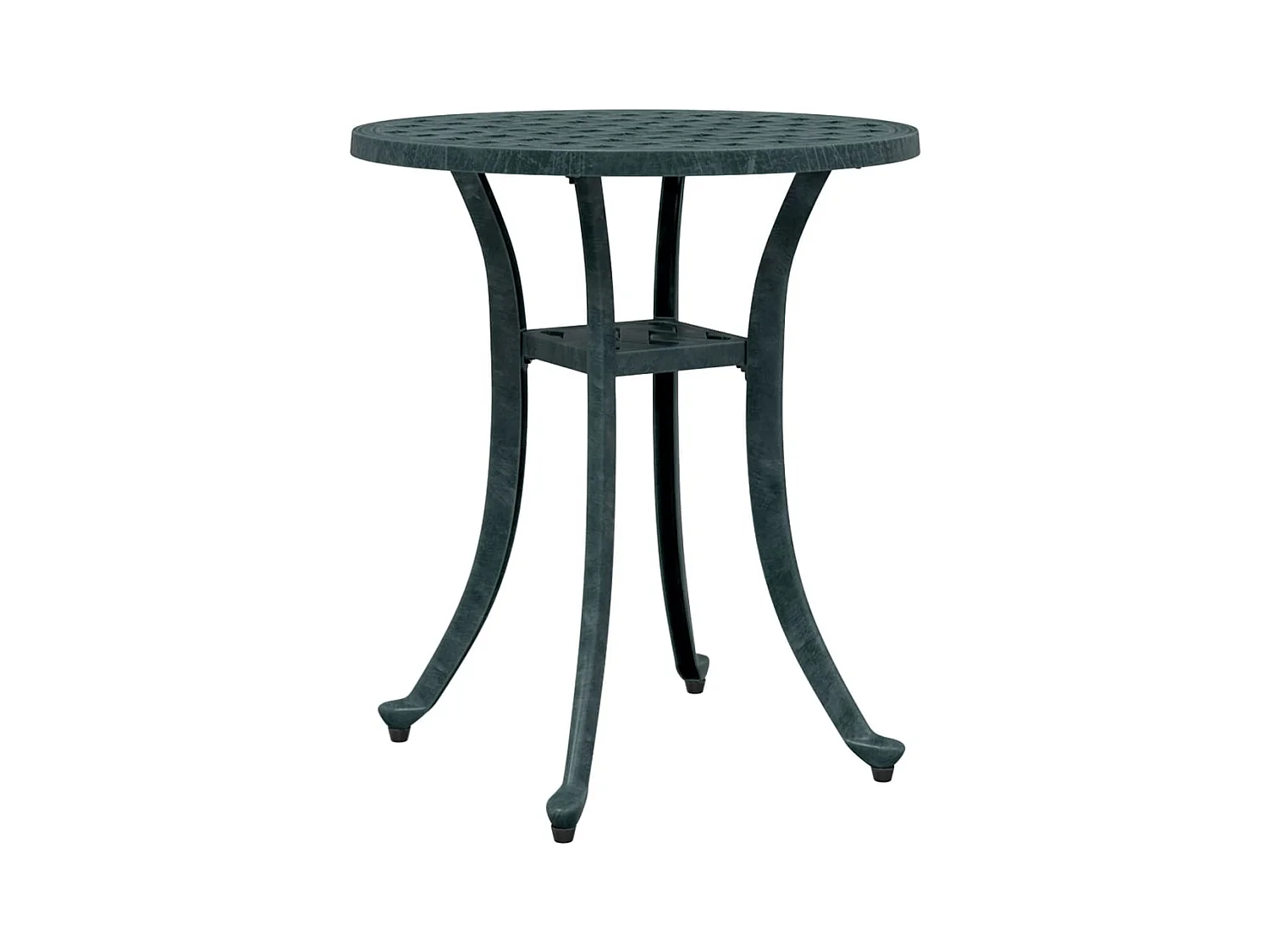 Utku  Table de jardin vert Ø48x53 cm aluminium coulé