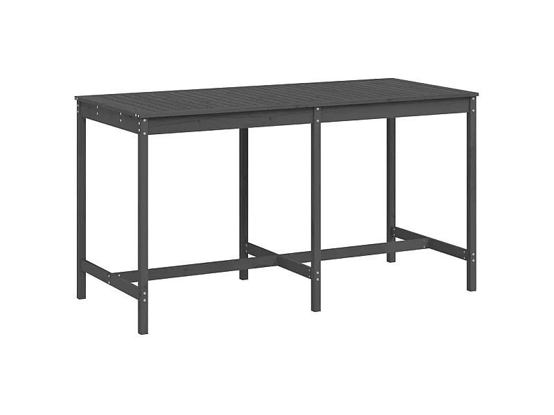 Sibrand  Gartentisch Grau 203,5x90x110 cm Massivholz Kiefer