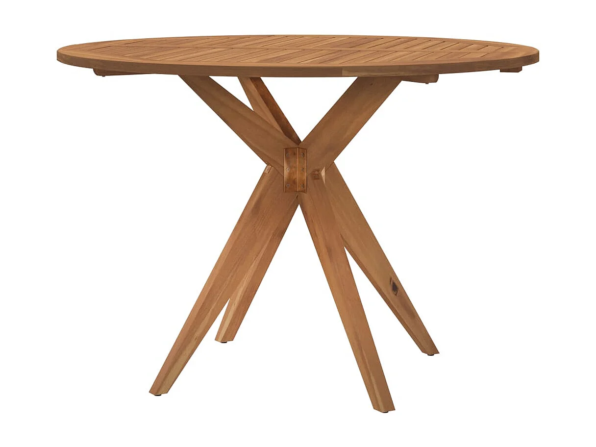 Sol  Table de jardin ronde Ø85x75 cm bois d'acacia solide