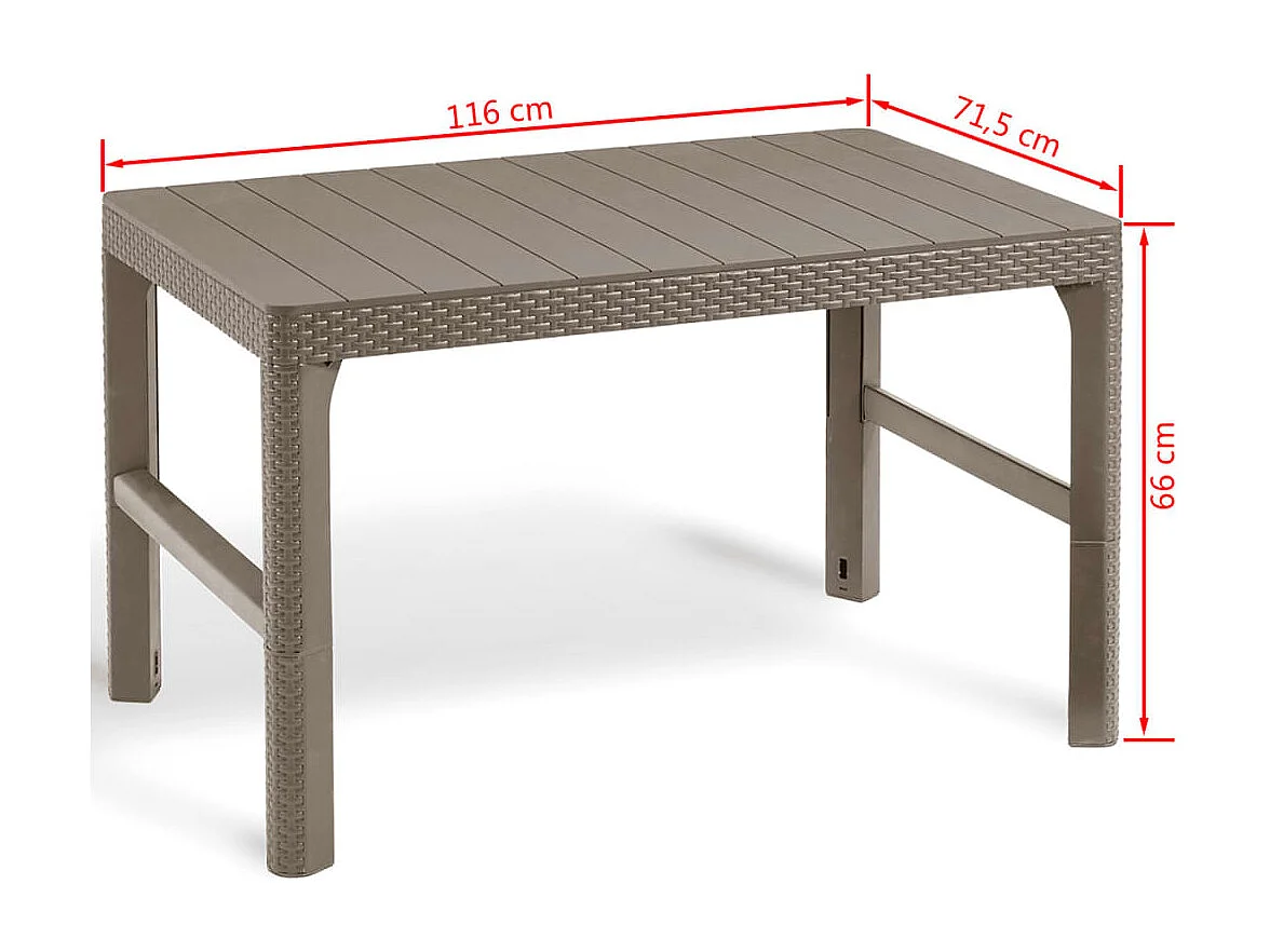 Prolenta Premium -  Mesa de jardín Lyon color capucno