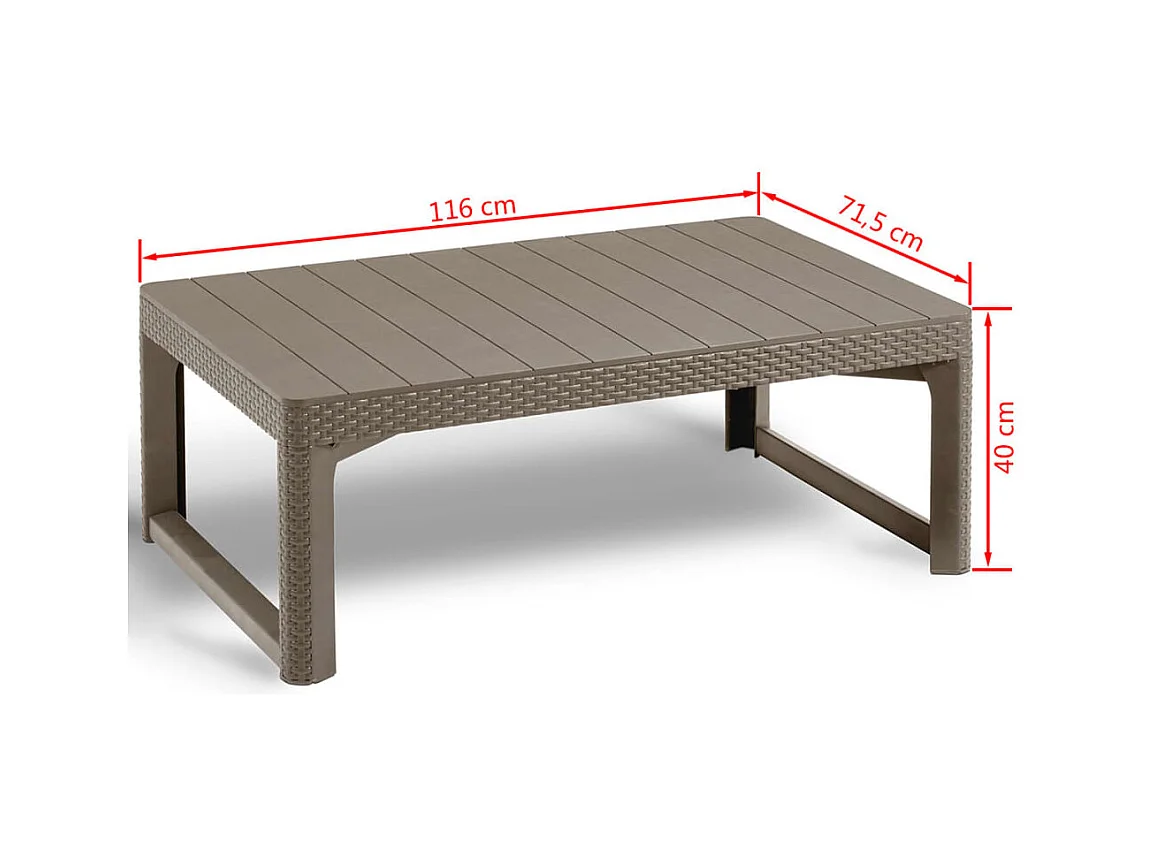 Prolenta Premium -  Tuintafel Lyon cappuccinokleurig