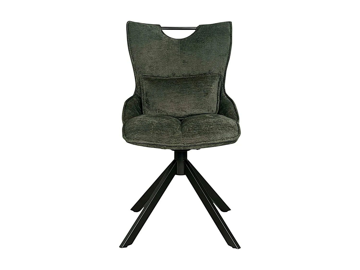 Chaise pivotante coussin et poignée tissu vert (lot de 2) IENA