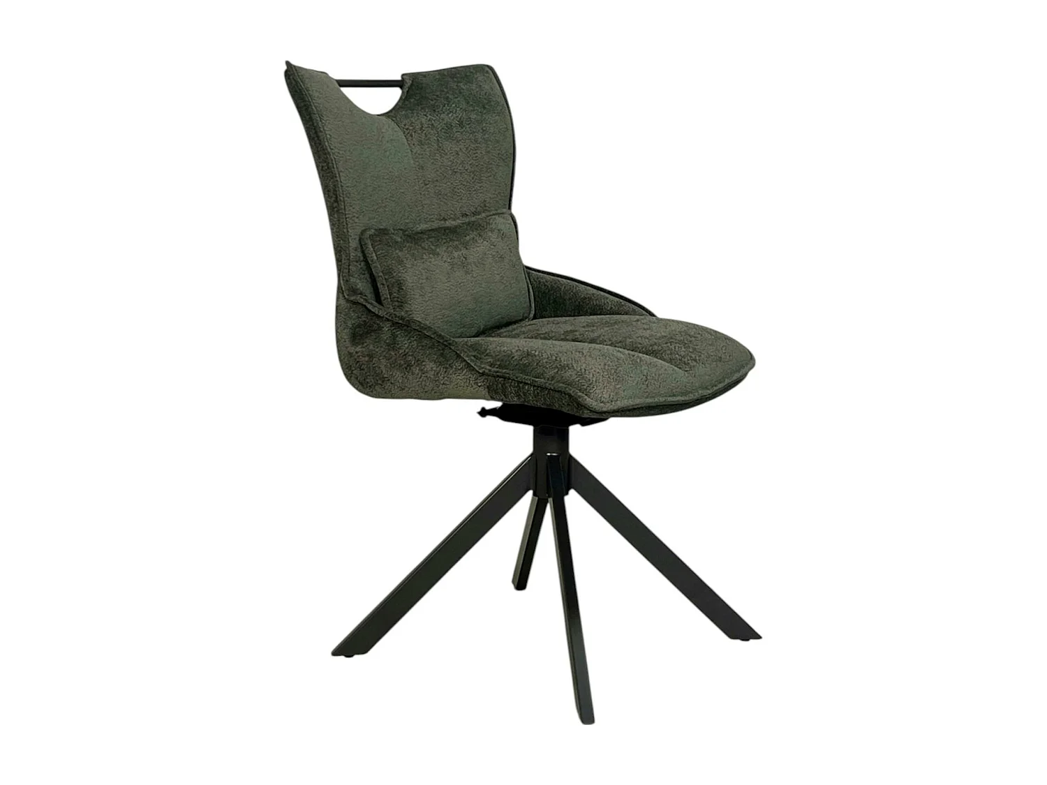 Chaise pivotante coussin et poignée tissu vert (lot de 2) IENA