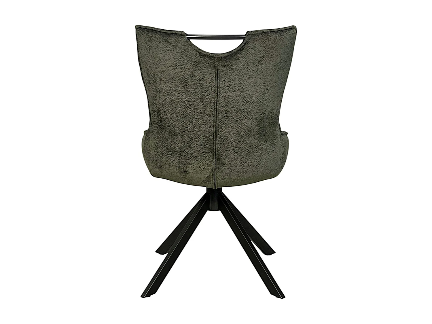 Chaise pivotante coussin et poignée tissu vert (lot de 2) IENA