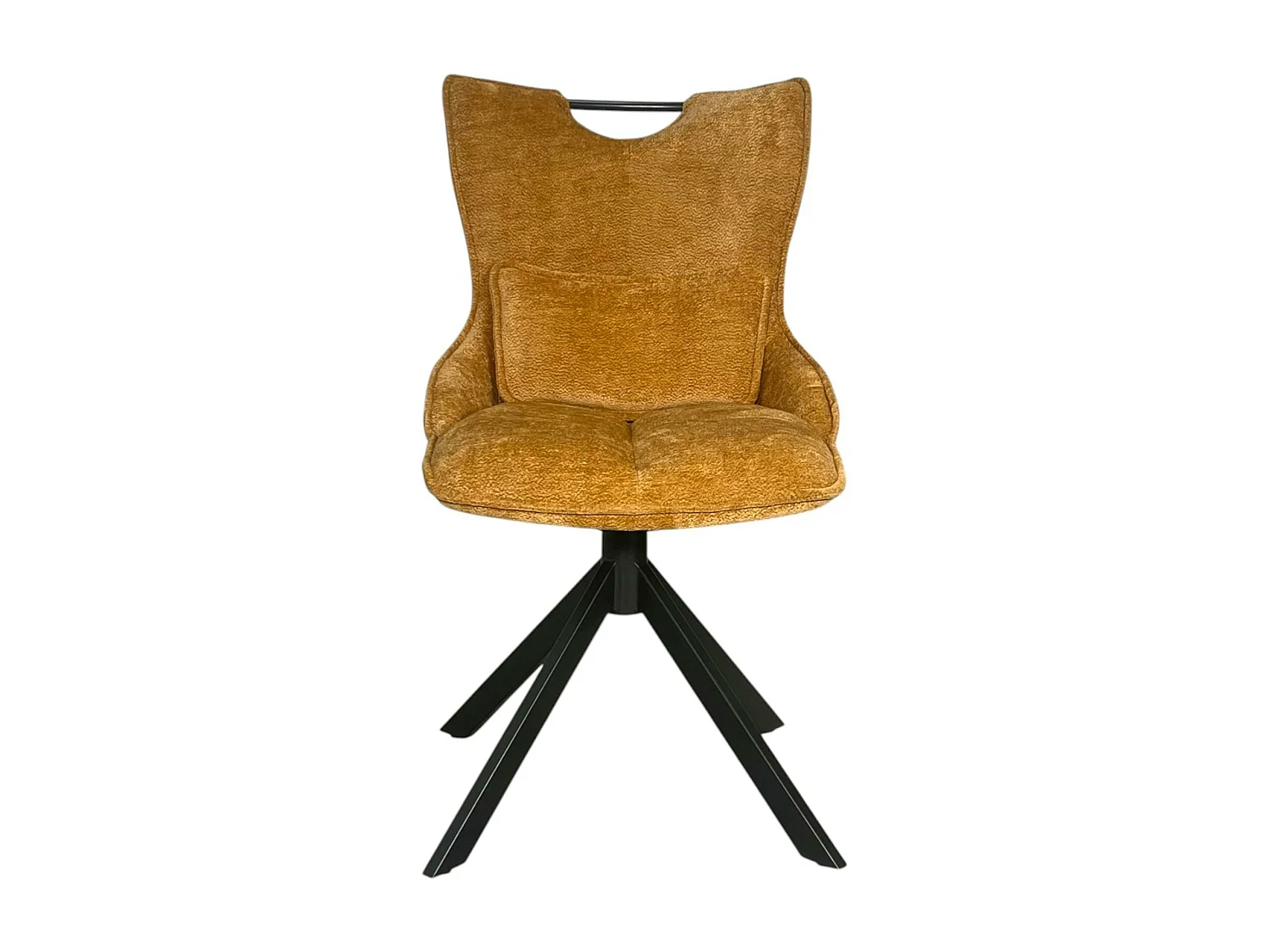 Chaise pivotante coussin et poignée tissu ocre (lot de 2) IENA