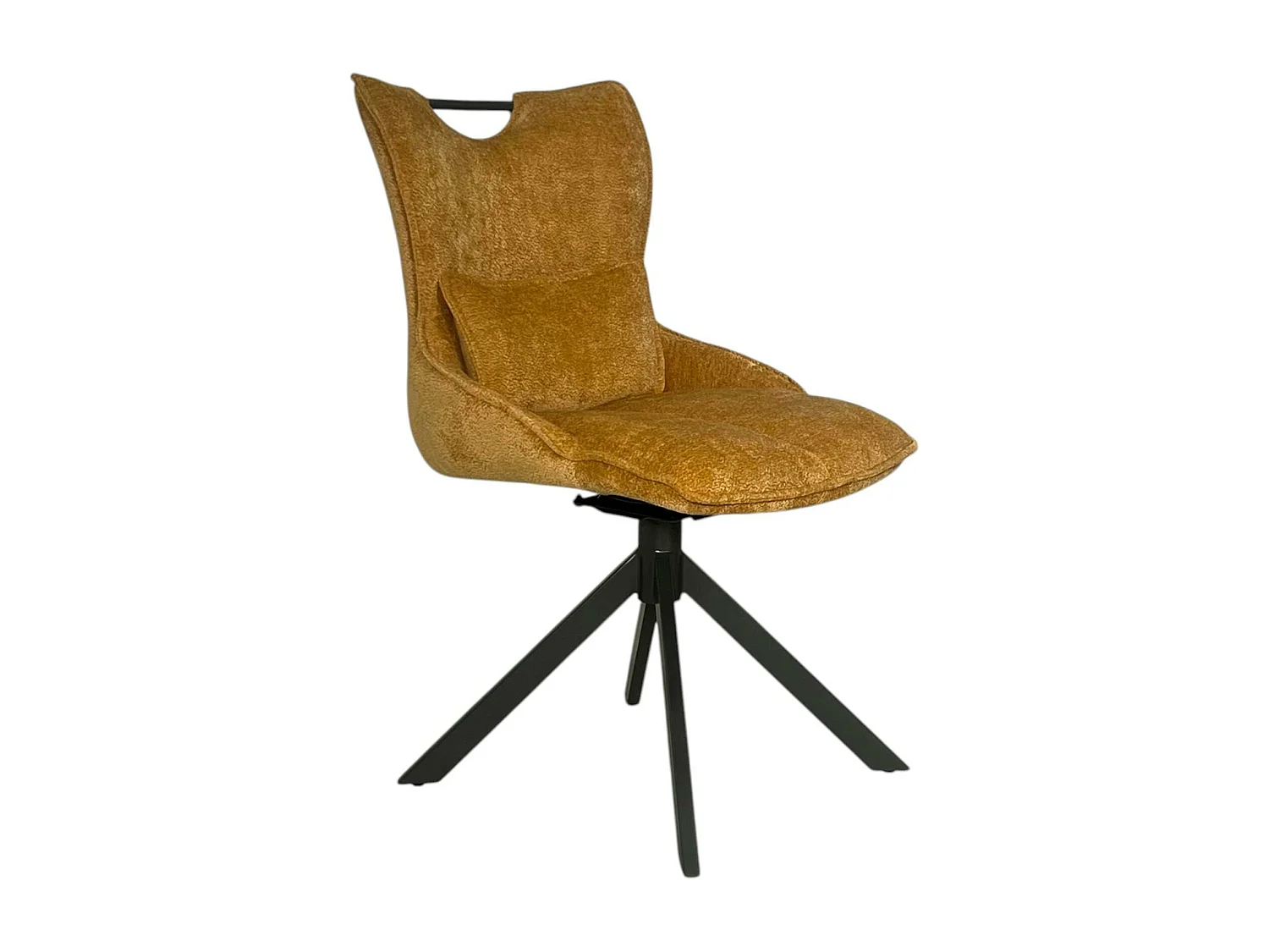 Chaise pivotante coussin et poignée tissu ocre (lot de 2) IENA