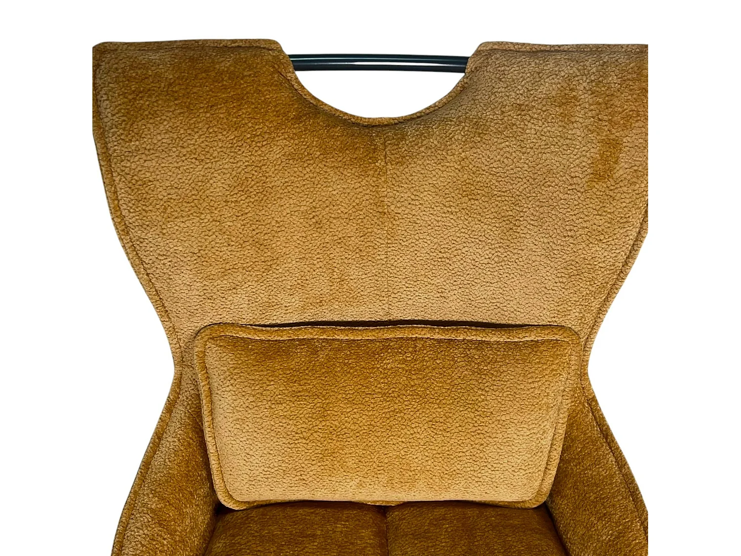 Chaise pivotante coussin et poignée tissu ocre (lot de 2) IENA