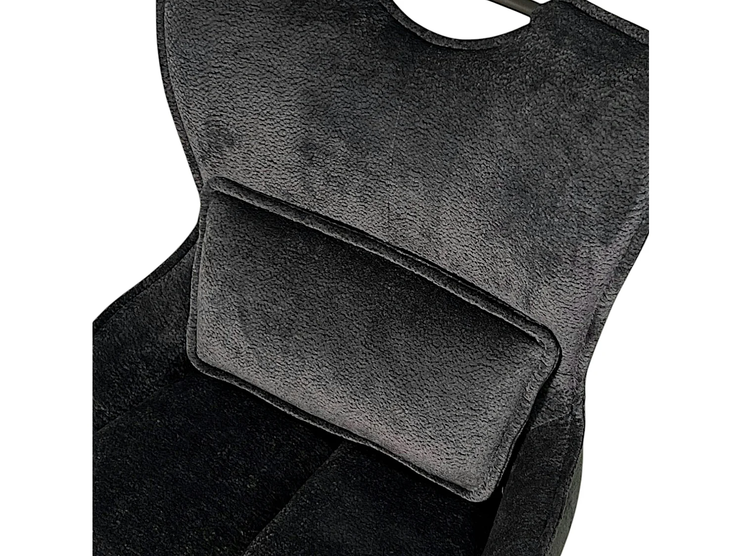 Chaise pivotante coussin et poignée tissu gris (lot de 2) IENA