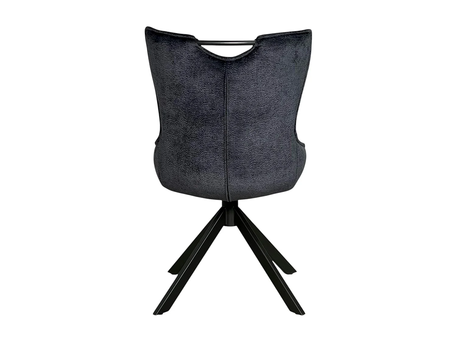 Chaise pivotante coussin et poignée tissu gris (lot de 2) IENA