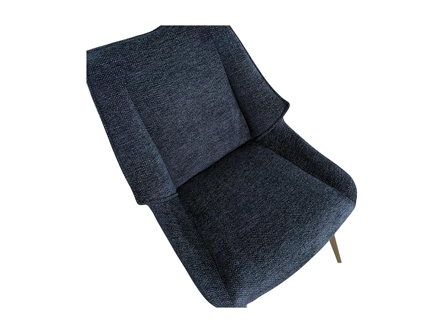 Chaise design tissu microfibre bleu (lot de 2) IENA