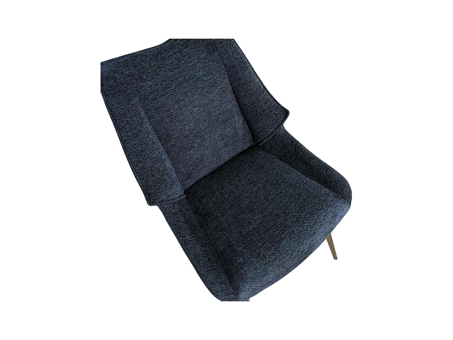 Chaise design tissu microfibre bleu (lot de 2) IENA