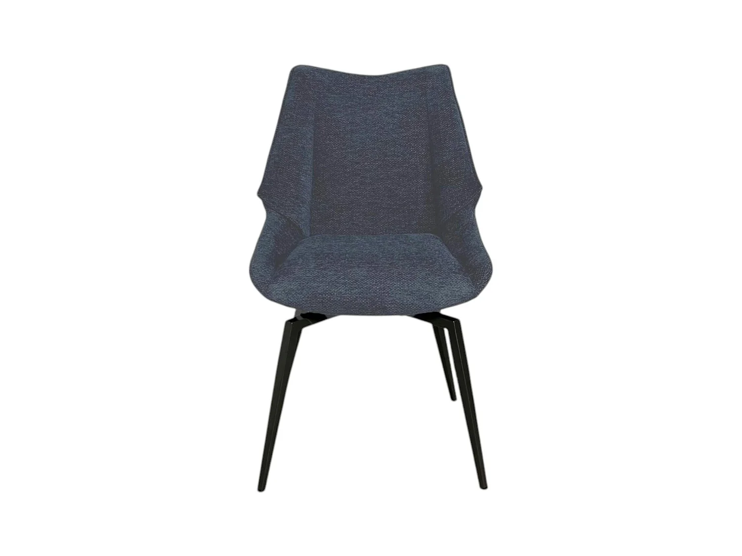 Chaise design tissu microfibre bleu (lot de 2) IENA