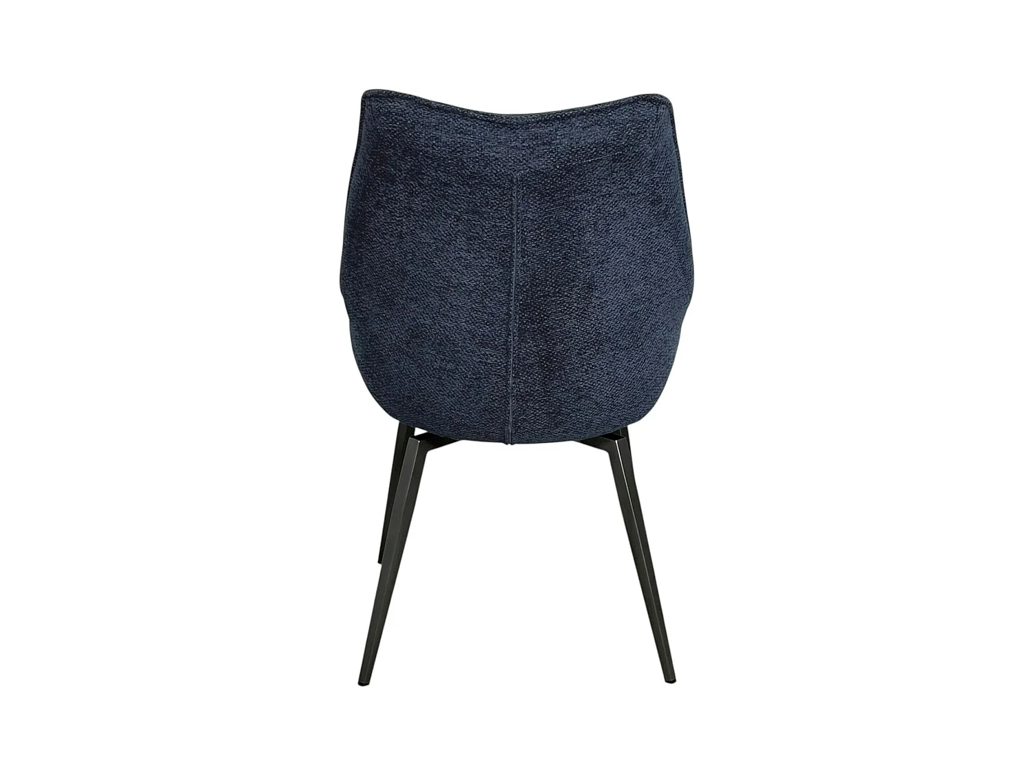 Chaise design tissu microfibre bleu (lot de 2) IENA
