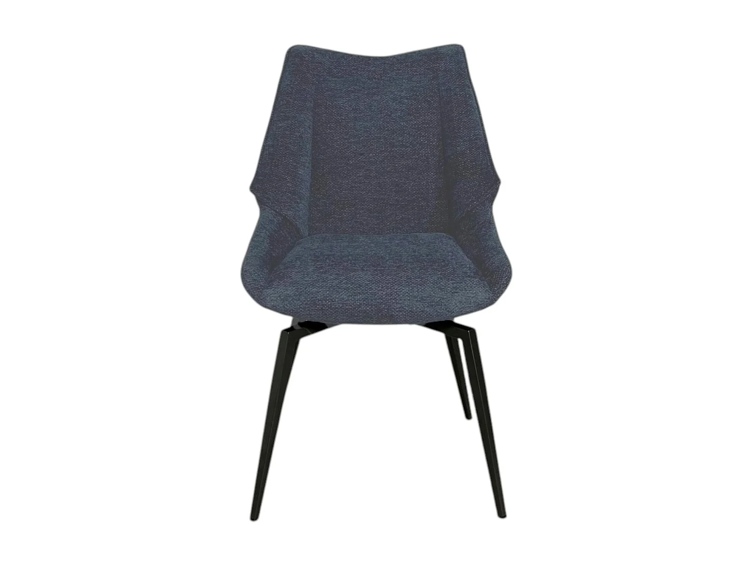 Chaise design tissu microfibre bleu (lot de 2) IENA