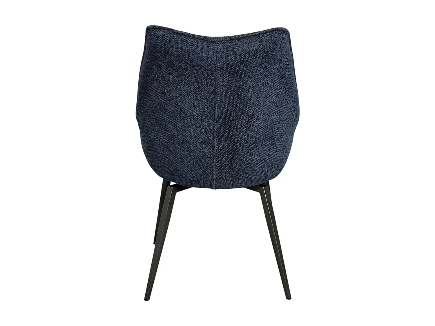 Chaise design tissu microfibre bleu (lot de 2) IENA