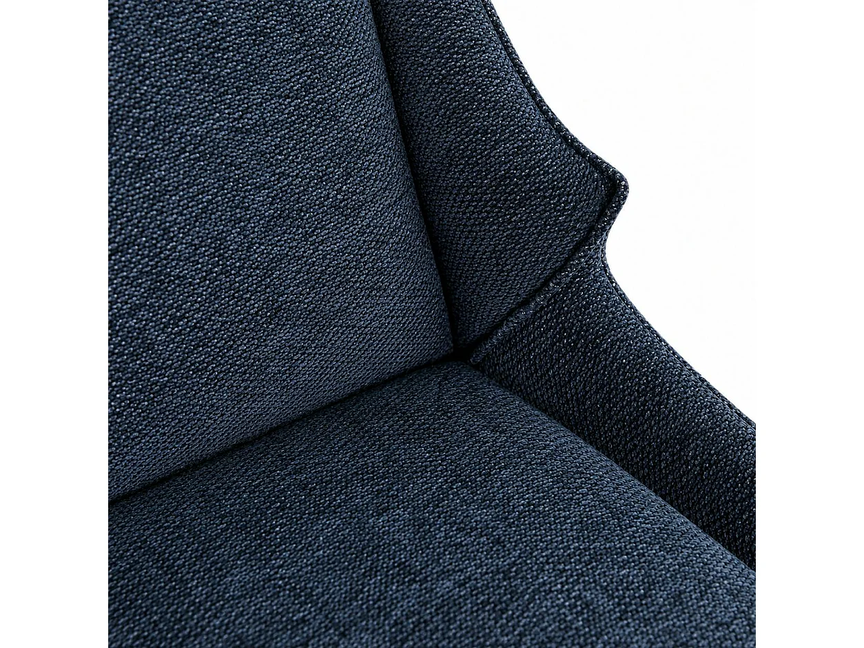 Chaise design tissu microfibre bleu (lot de 2) IENA