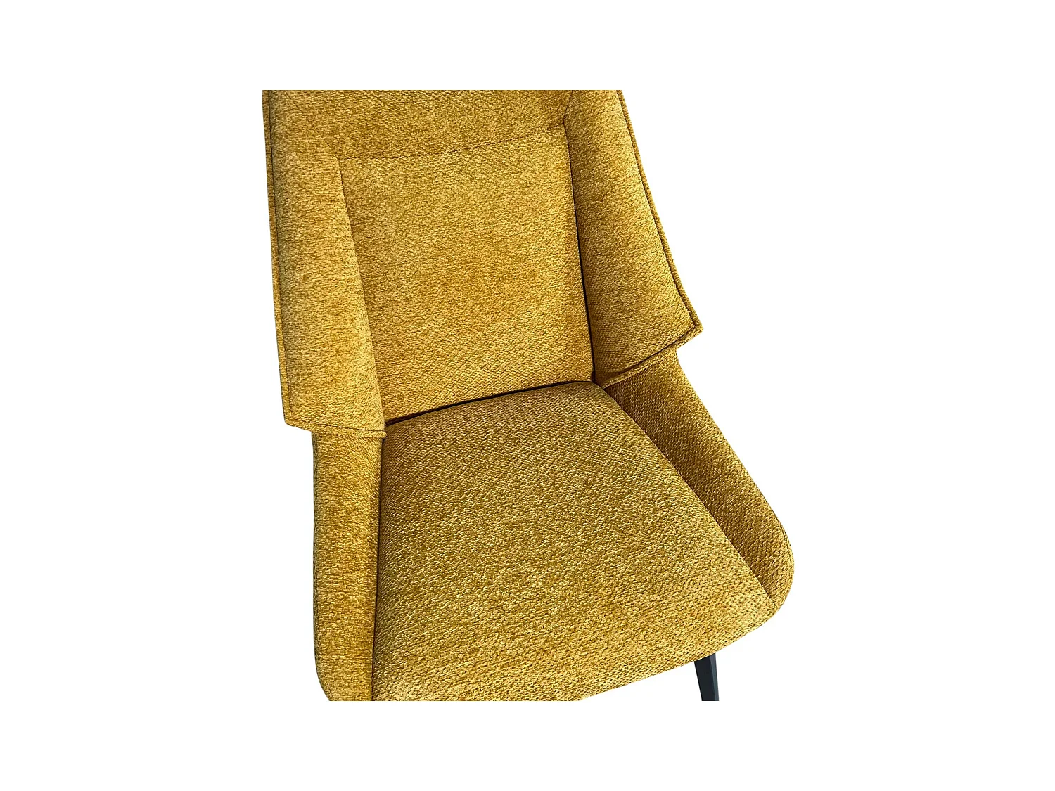 Chaise design tissu microfibre moutarde (lot de 2) IENA