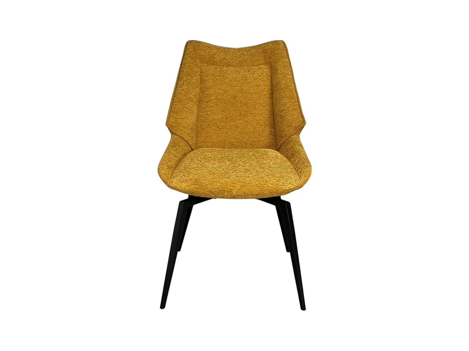 Chaise design tissu microfibre moutarde (lot de 2) IENA