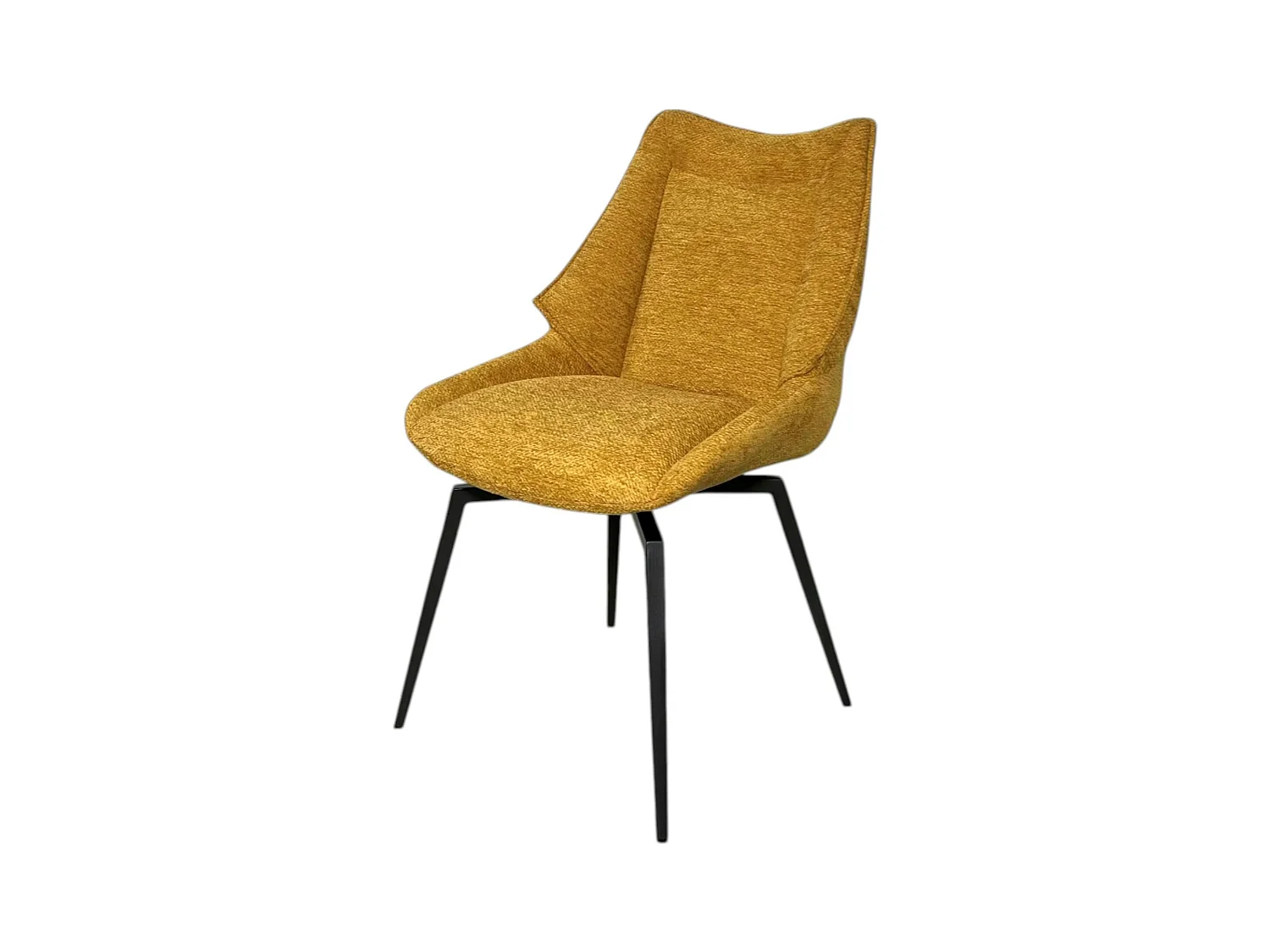 Chaise design tissu microfibre moutarde (lot de 2) IENA