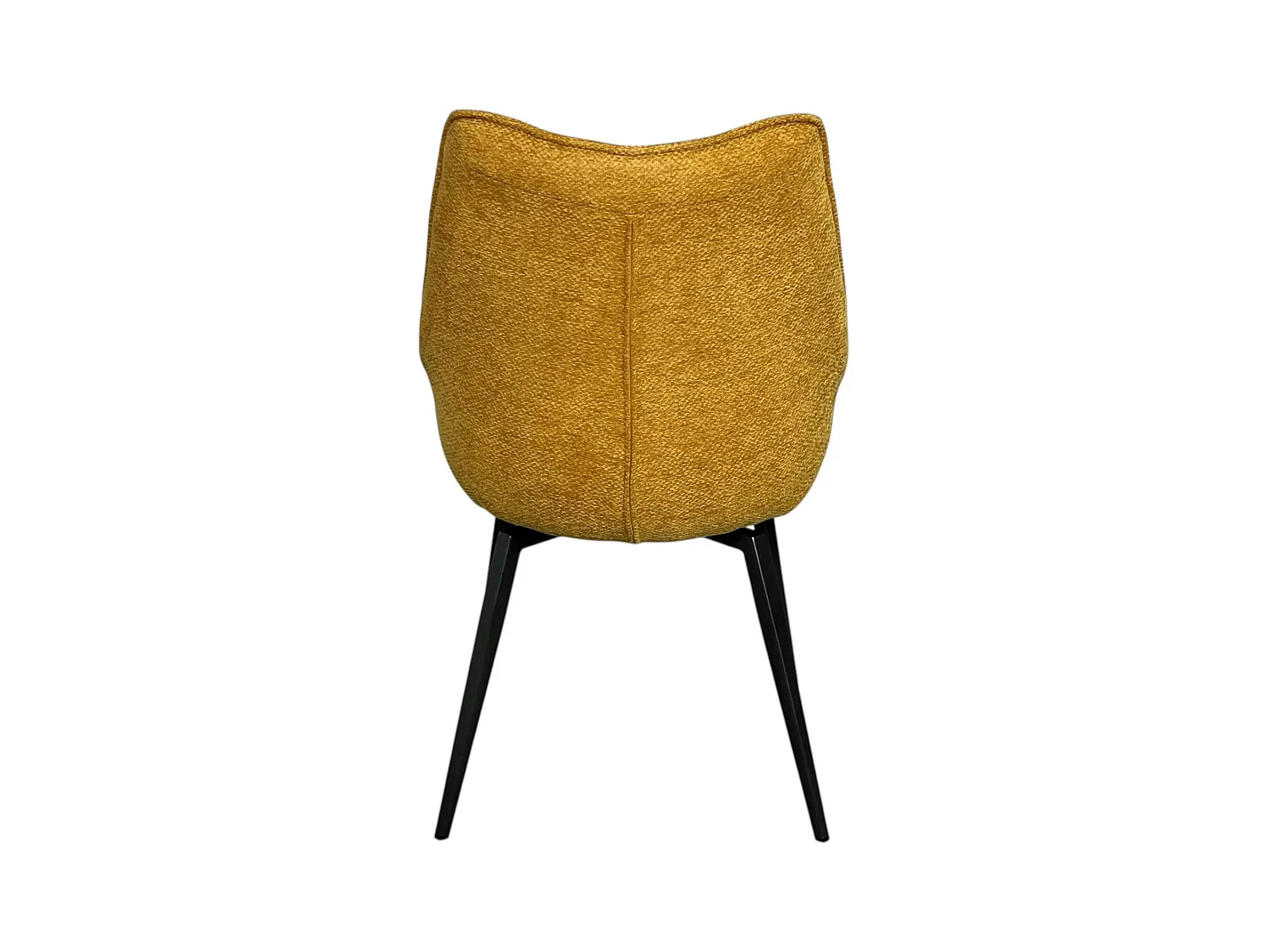 Chaise design tissu microfibre moutarde (lot de 2) IENA