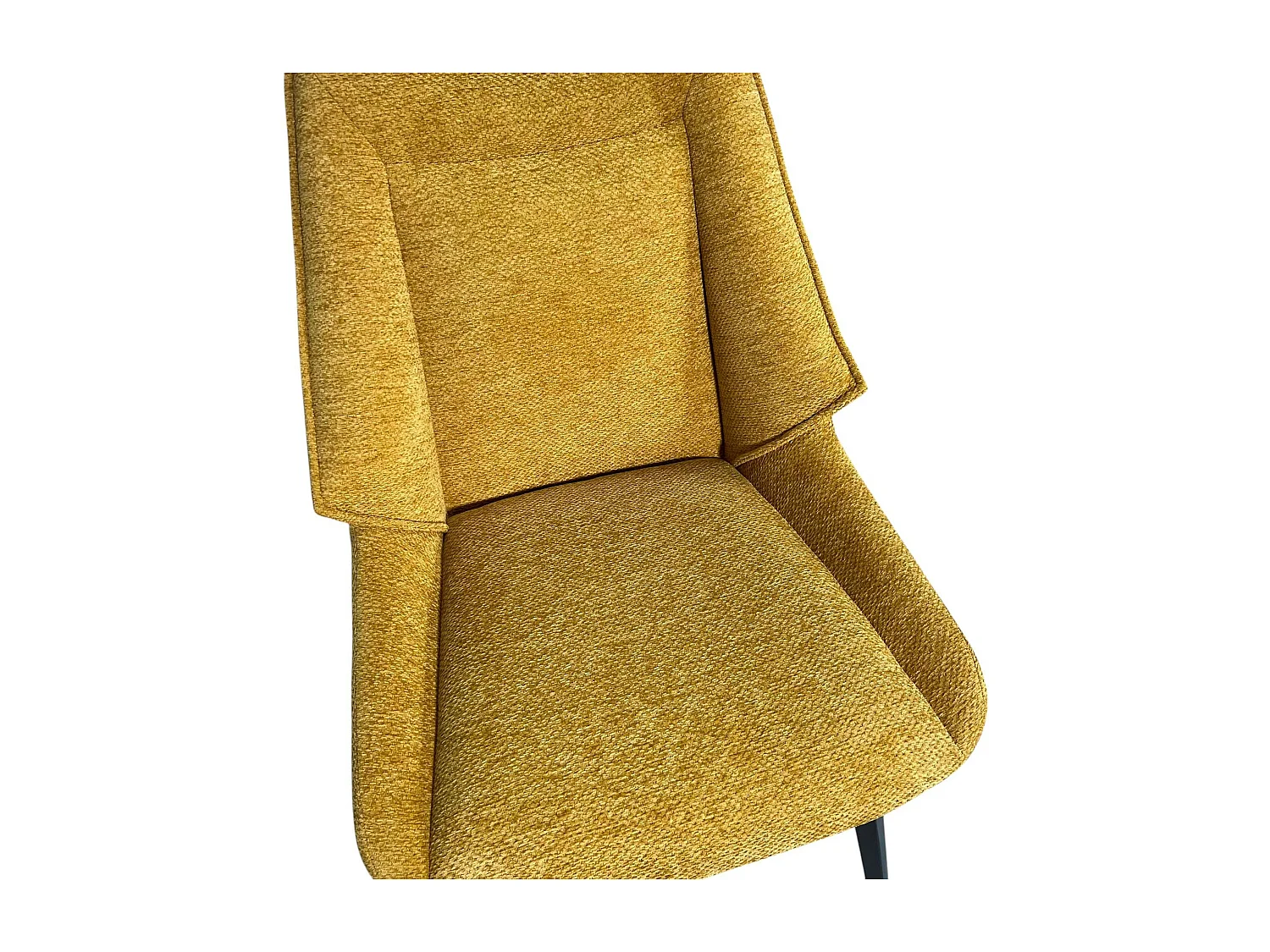 Chaise design tissu microfibre moutarde (lot de 2) IENA
