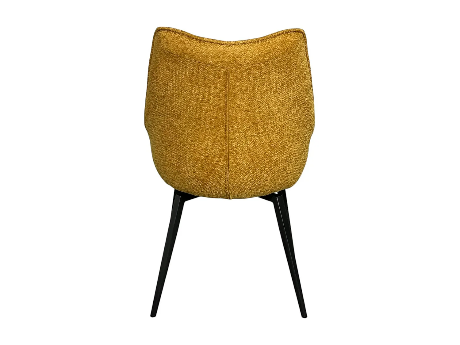 Chaise design tissu microfibre moutarde (lot de 2) IENA