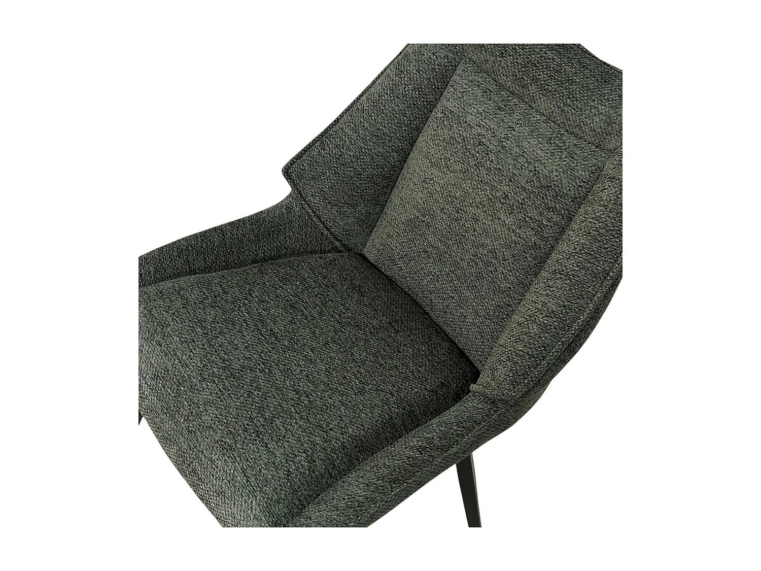 Chaise design tissu microfibre kaki (lot de 2) IENA
