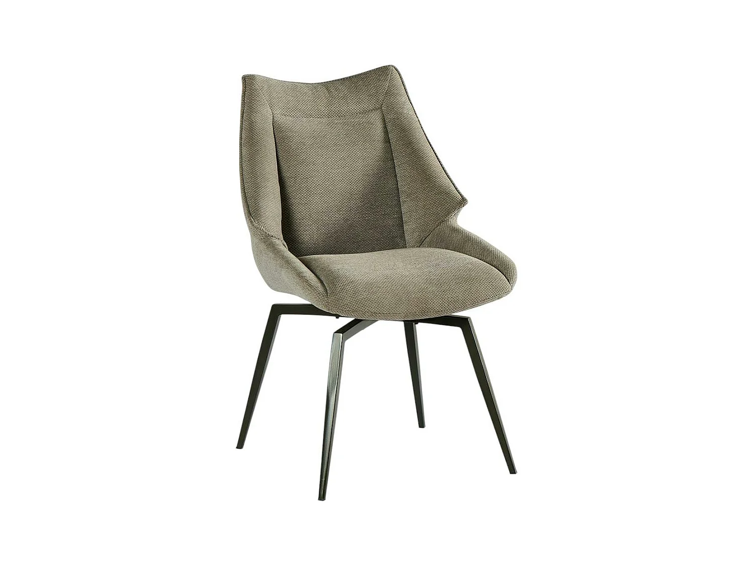 Chaise design tissu microfibre gris (lot de 2) IENA