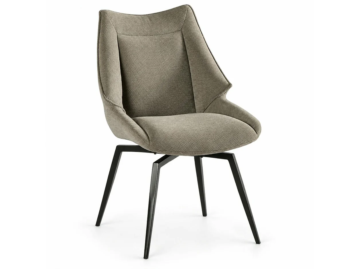 Chaise design tissu microfibre gris (lot de 2) IENA