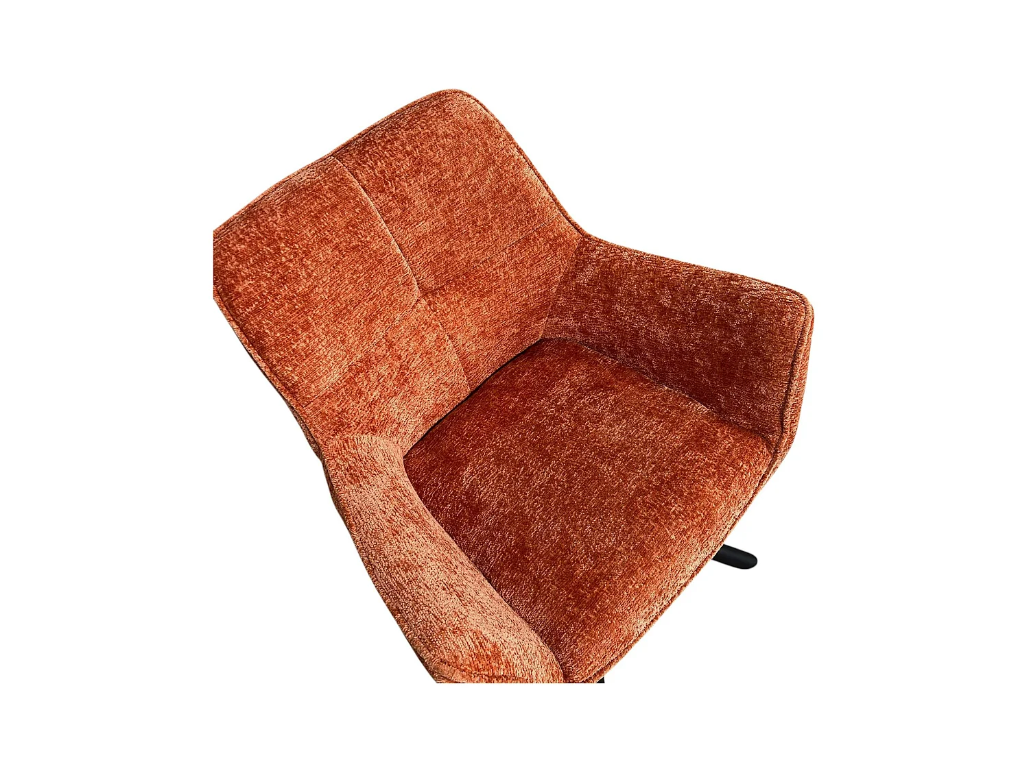 Fauteuil de table pivotant tissu terracotta (lot de 2) IENA