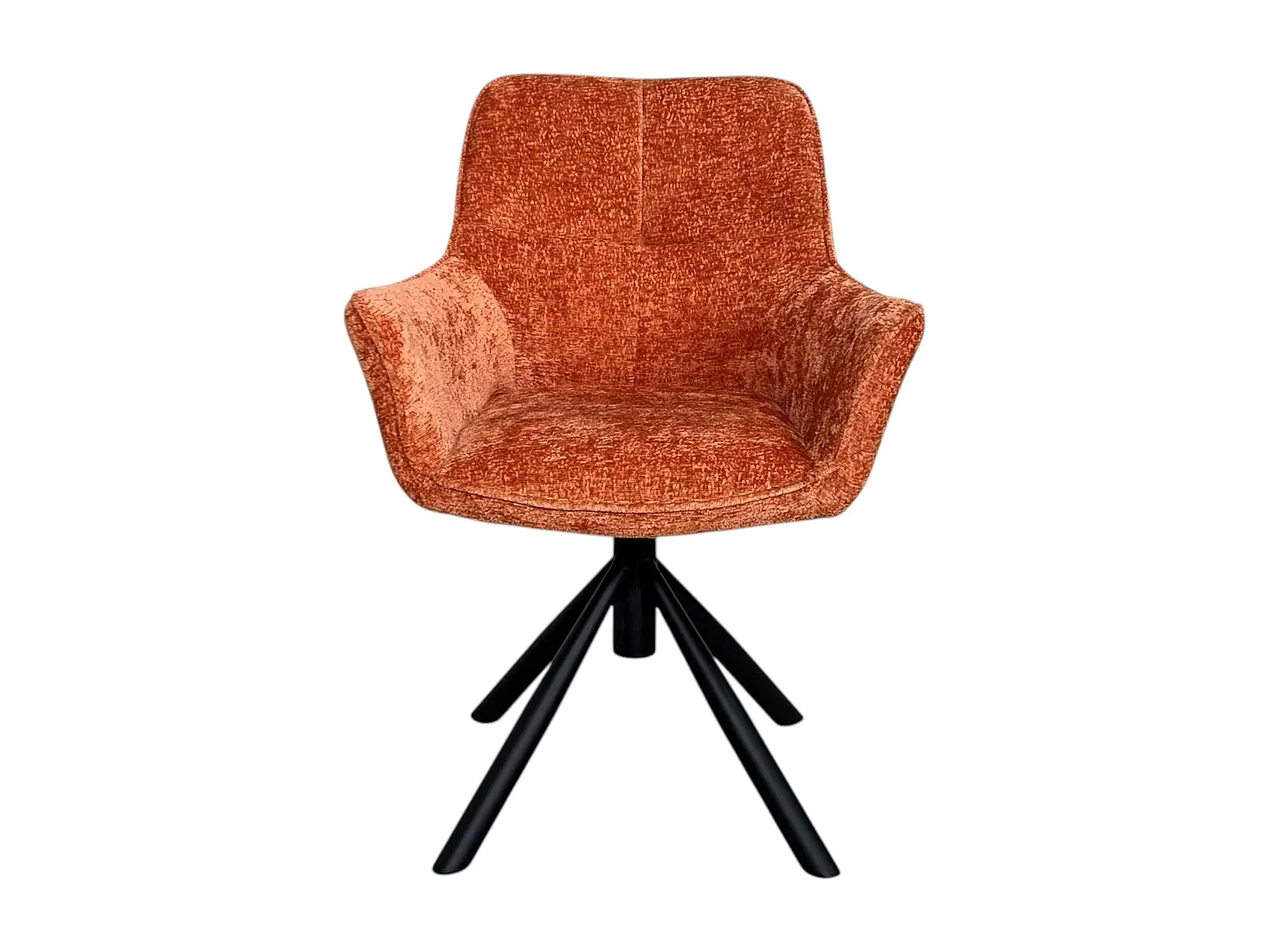 Fauteuil de table pivotant tissu terracotta (lot de 2) IENA