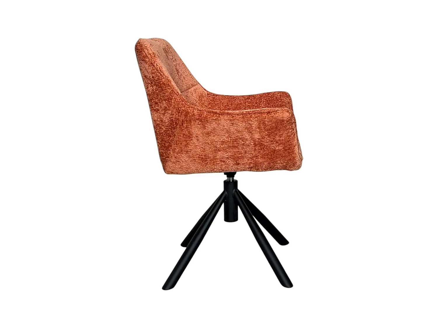 Fauteuil de table pivotant tissu terracotta (lot de 2) IENA