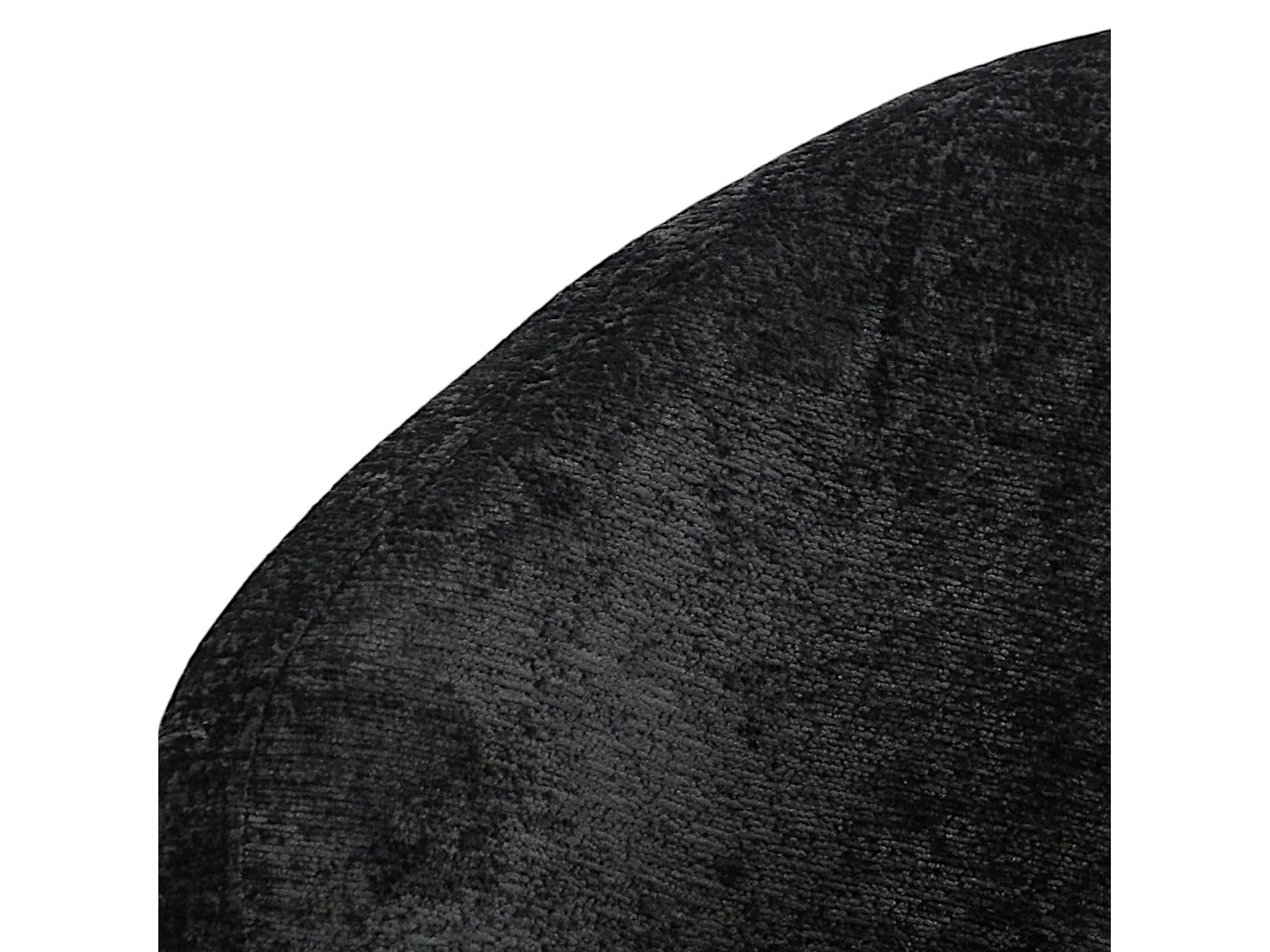 Chaise dossier rond tissu noir (lot de 2) IENA