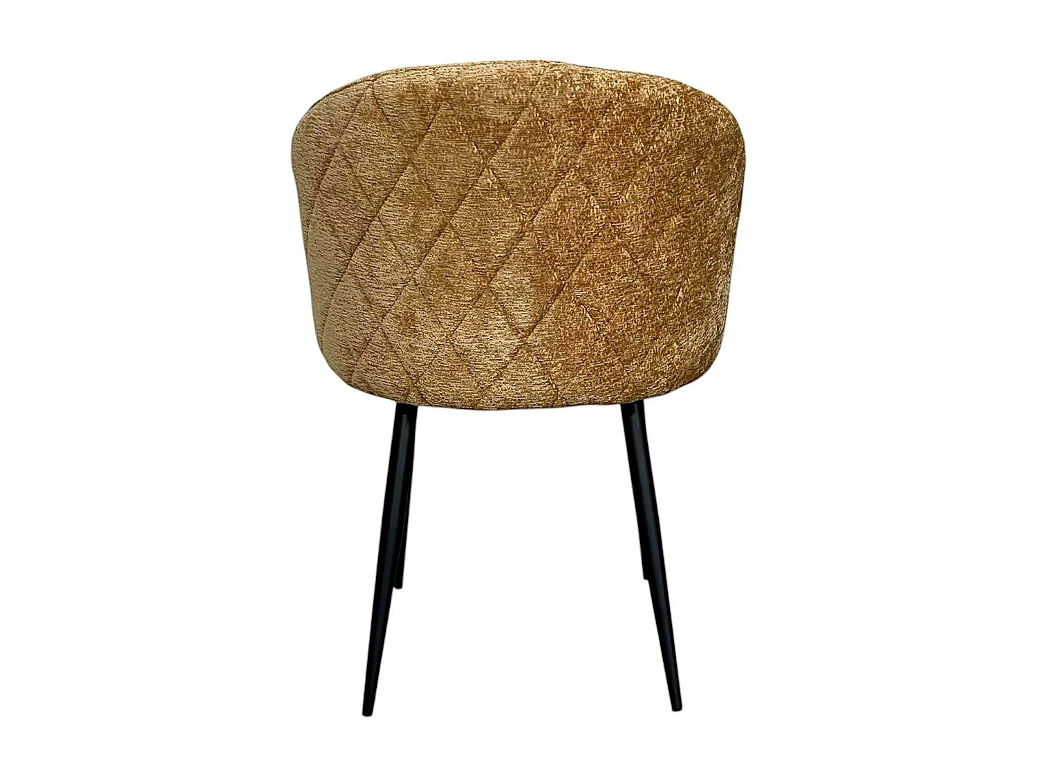 Chaise dossier rond tissu moutarde (lot de 2) IENA