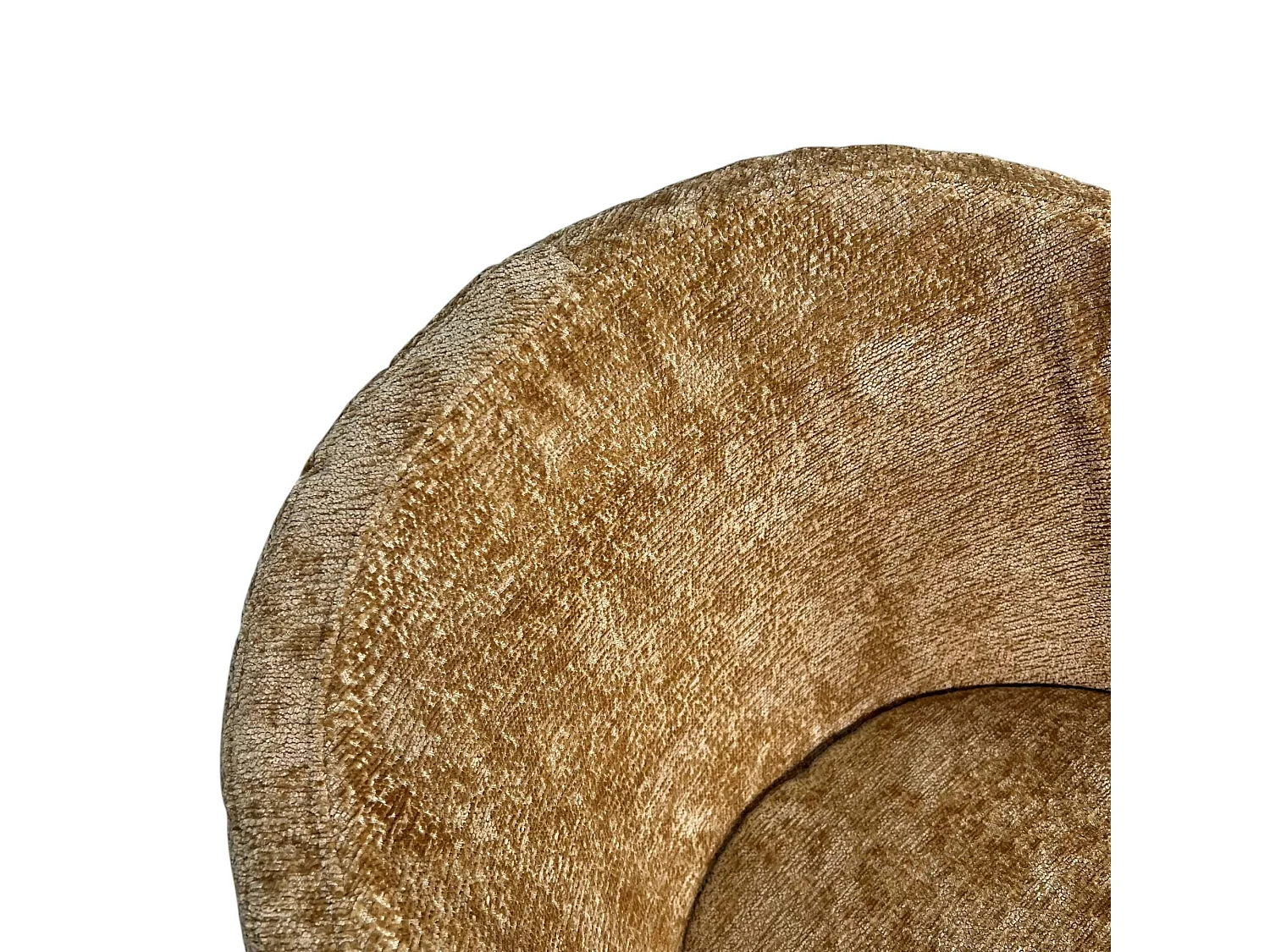 Chaise dossier rond tissu moutarde (lot de 2) IENA