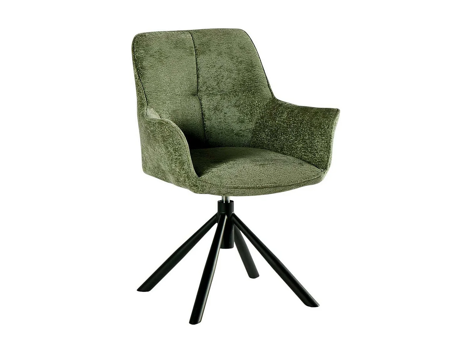 Fauteuil de table pivotant tissu vert (lot de 2) IENA