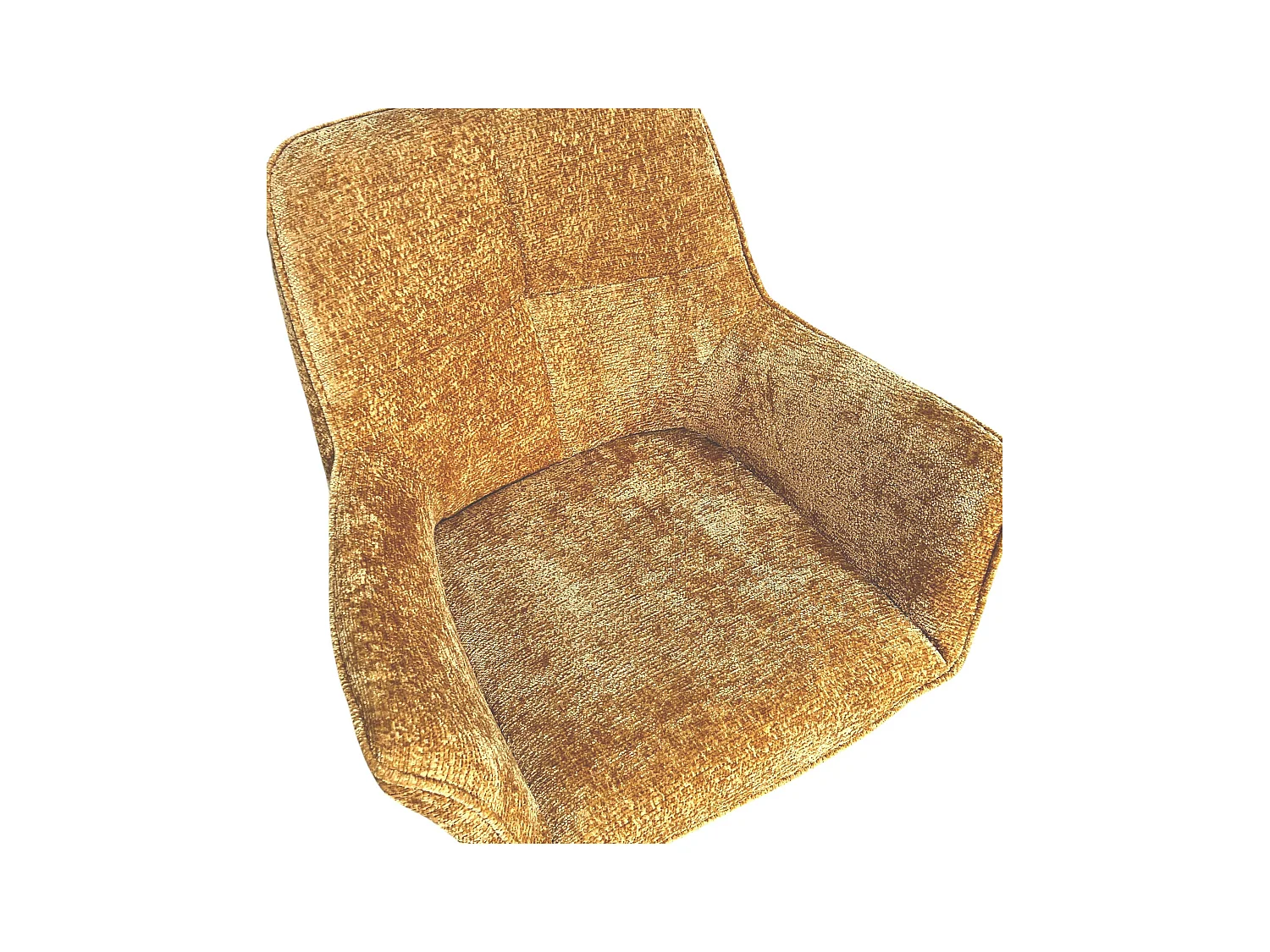 Fauteuil de table pivotant tissu moutarde (lot de 2) IENA