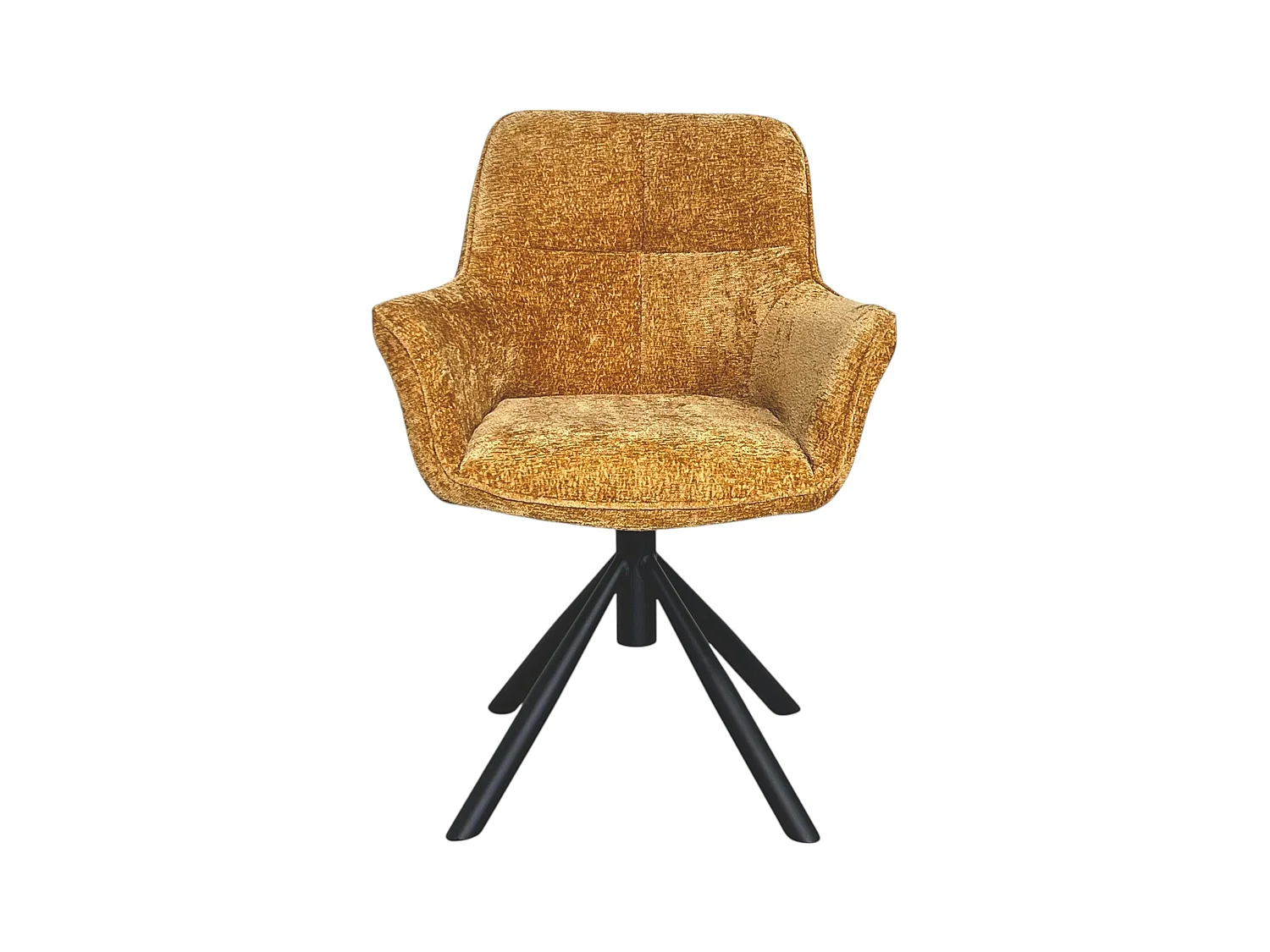 Fauteuil de table pivotant tissu moutarde (lot de 2) IENA