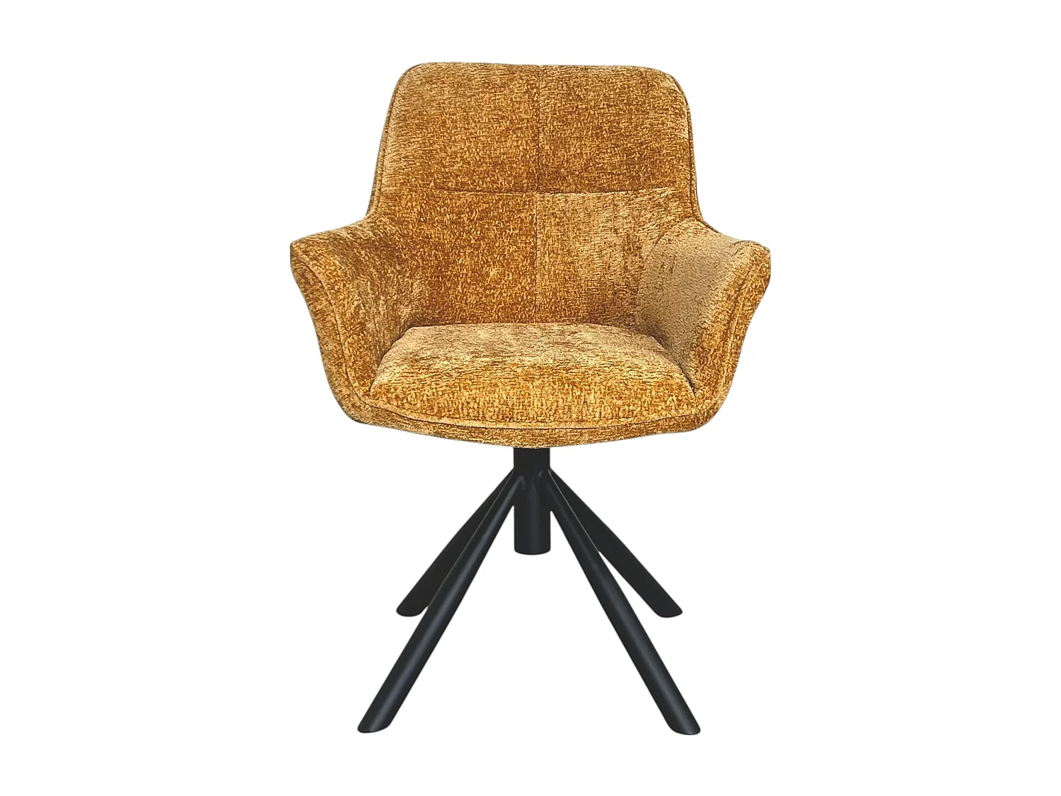 Fauteuil de table pivotant tissu moutarde (lot de 2) IENA