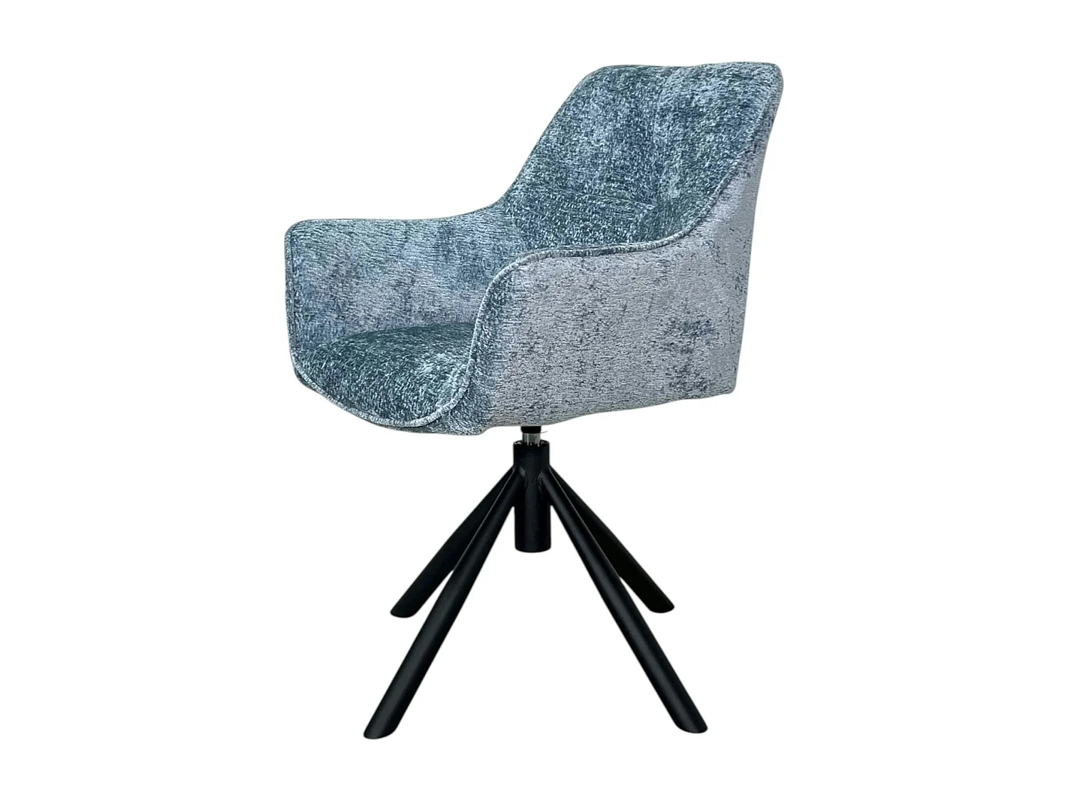 Fauteuil de table pivotant tissu bleu (lot de 2) IENA