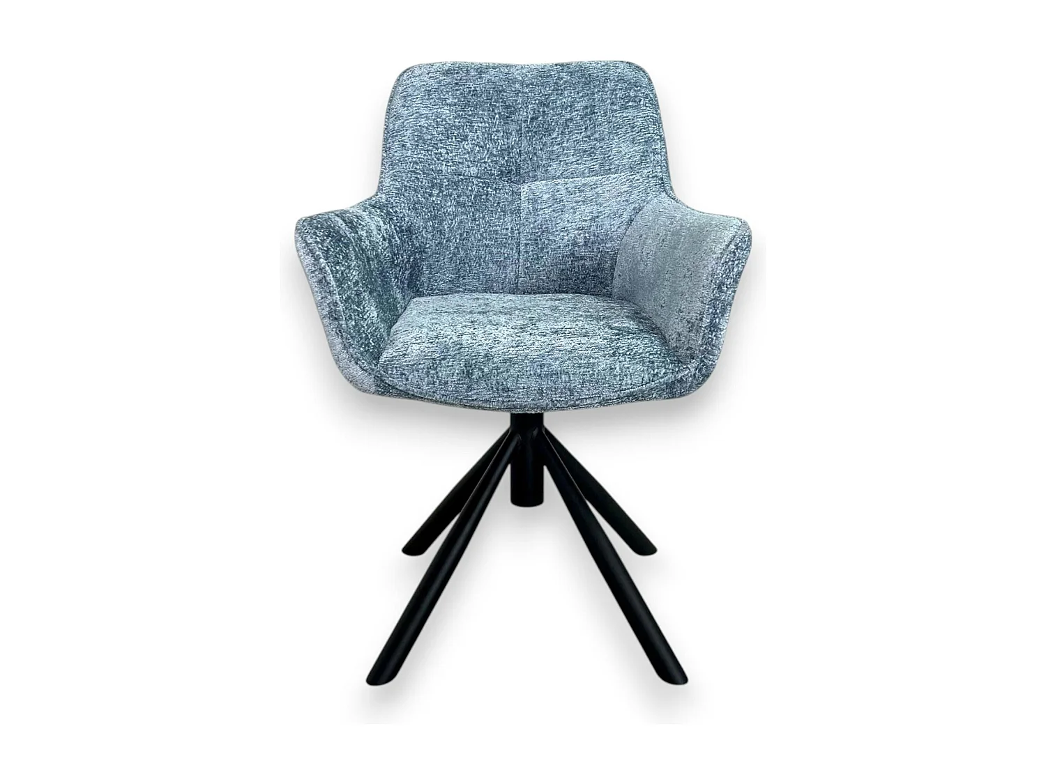 Fauteuil de table pivotant tissu bleu (lot de 2) IENA