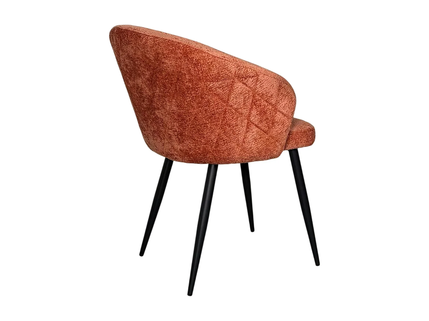 Chaise dossier rond tissu terracotta (lot de 2) IENA