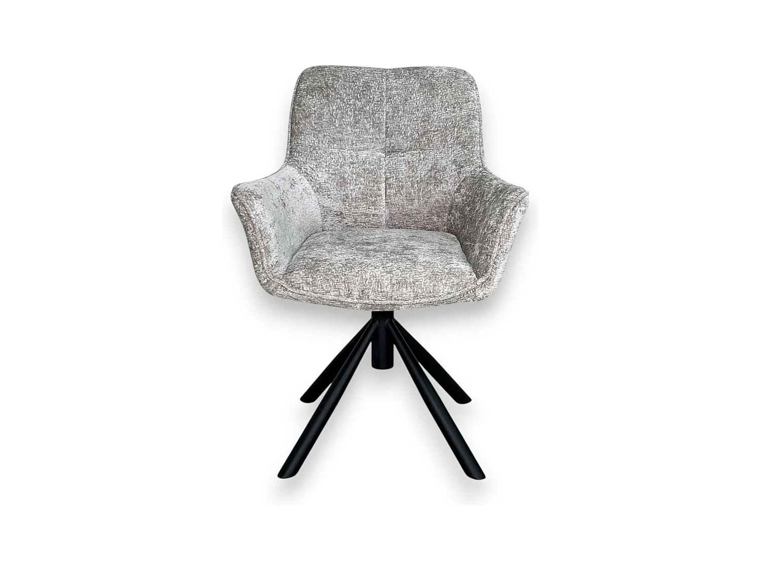 Fauteuil de table pivotant tissu gris (lot de 2) IENA