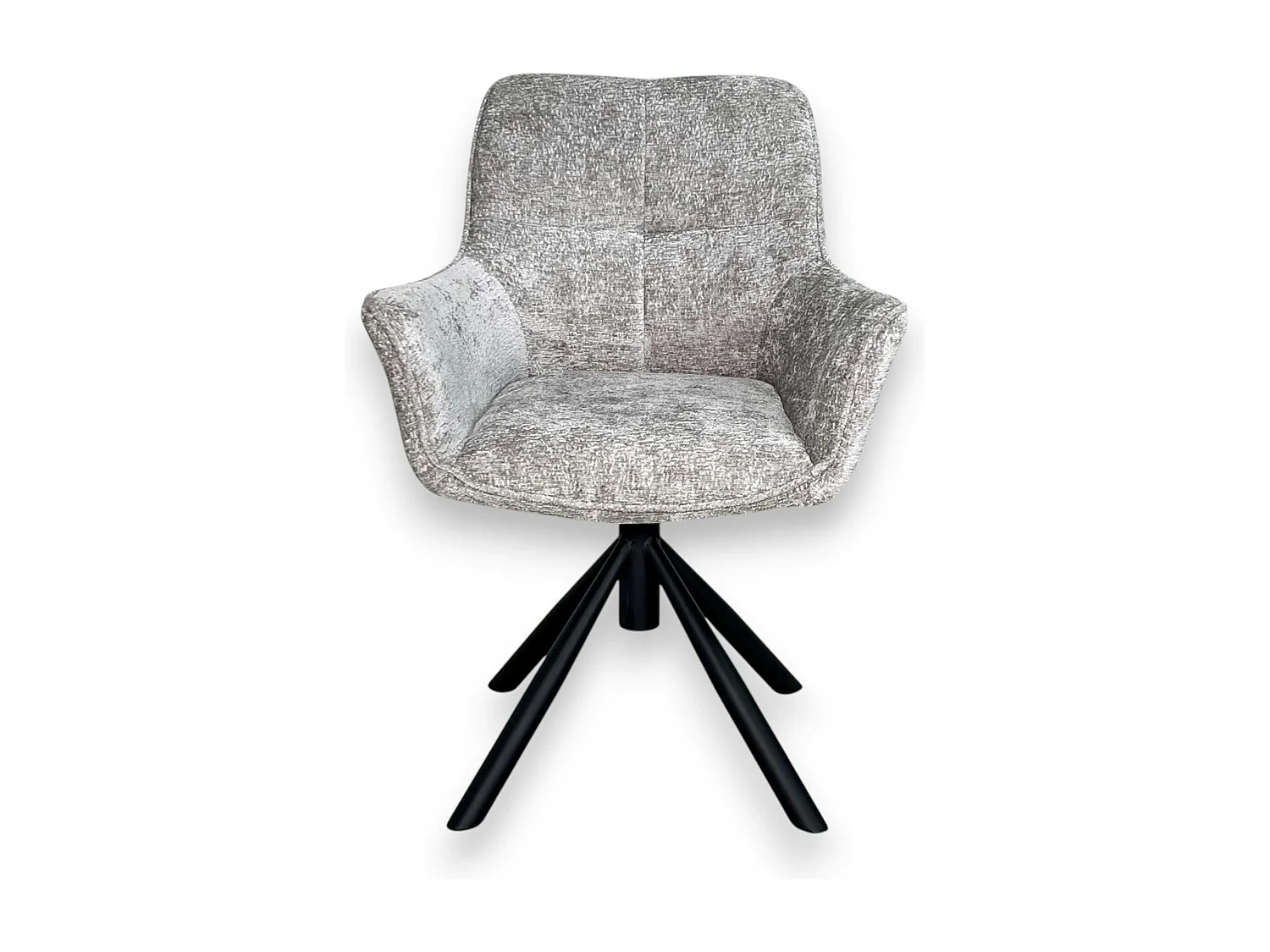 Fauteuil de table pivotant tissu gris (lot de 2) IENA
