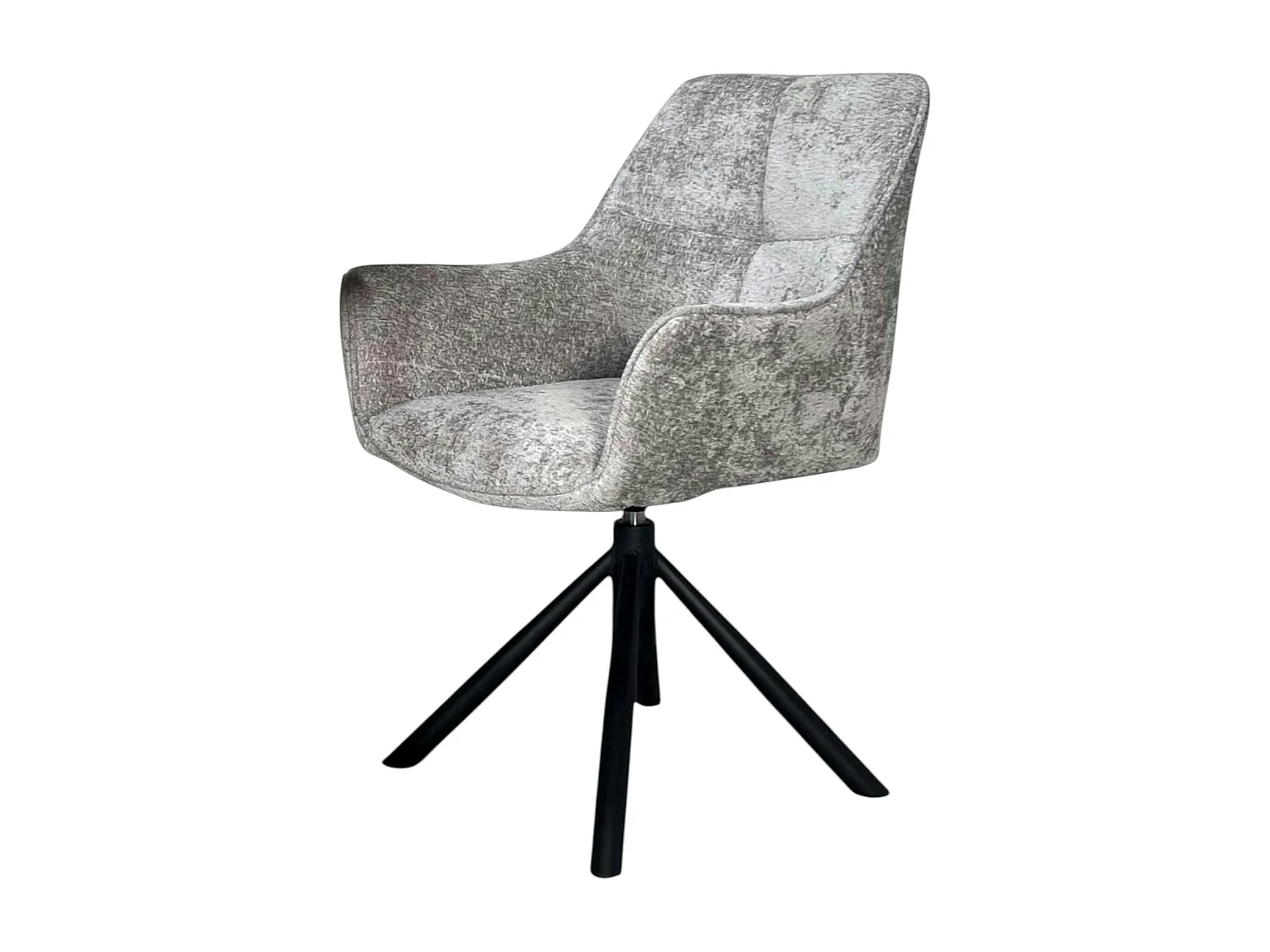 Fauteuil de table pivotant tissu gris (lot de 2) IENA