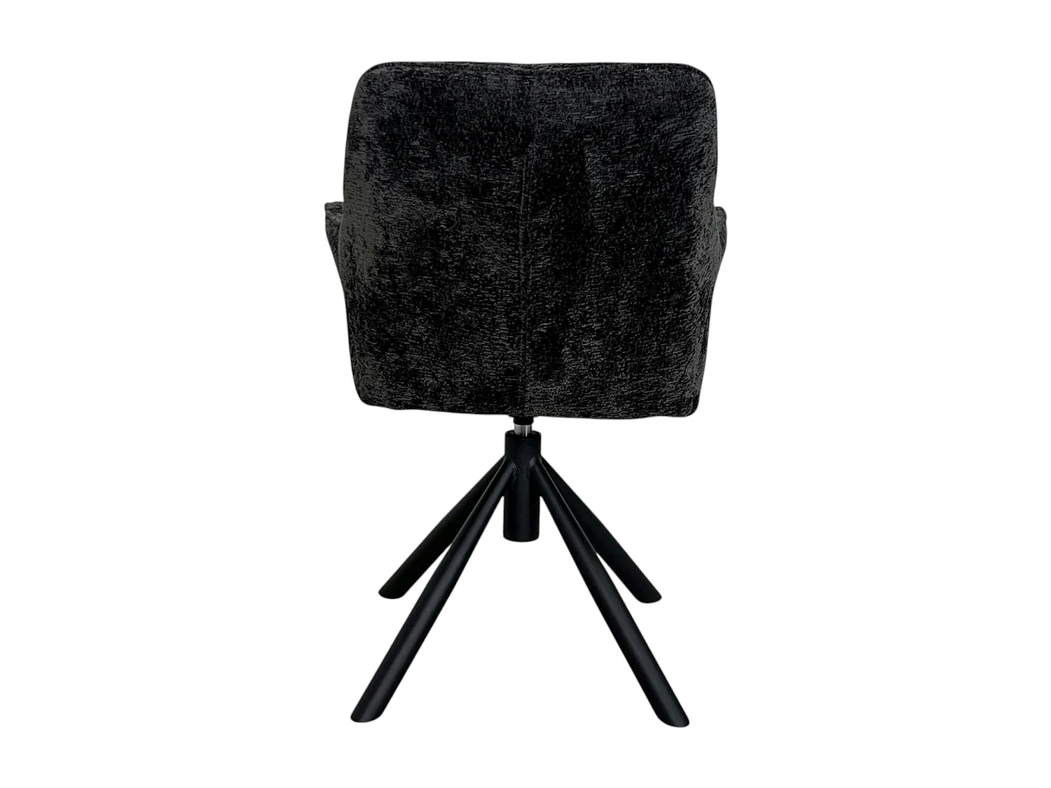 Fauteuil de table pivotant tissu noir (lot de 2) IENA