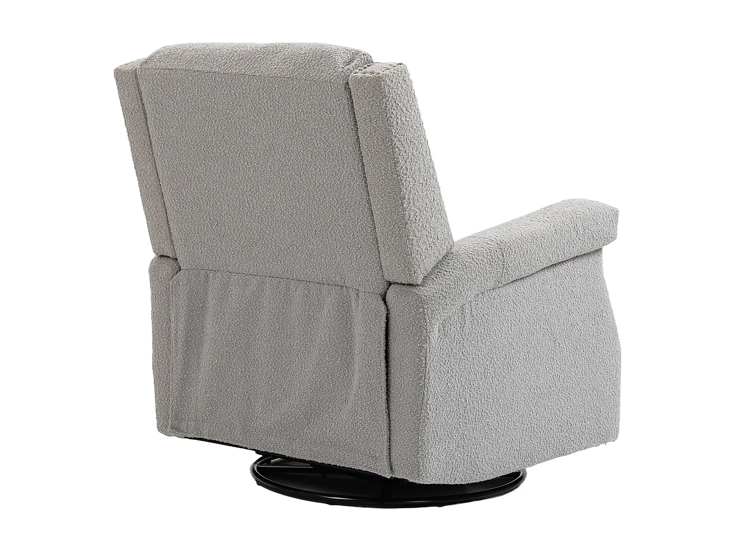 Fauteuil relax, pivotant à 360 degrés, pour la chambre d'enfant, l'hôtel, la chambre à coucher, le bureau et le salon, gris