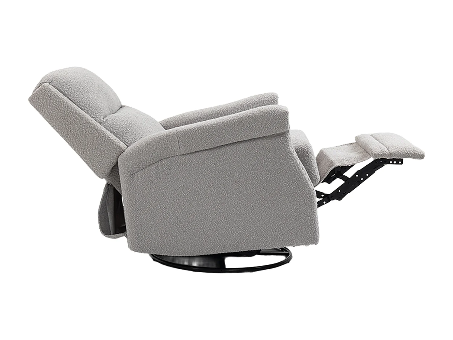 Fauteuil relax, pivotant à 360 degrés, pour la chambre d'enfant, l'hôtel, la chambre à coucher, le bureau et le salon, gris
